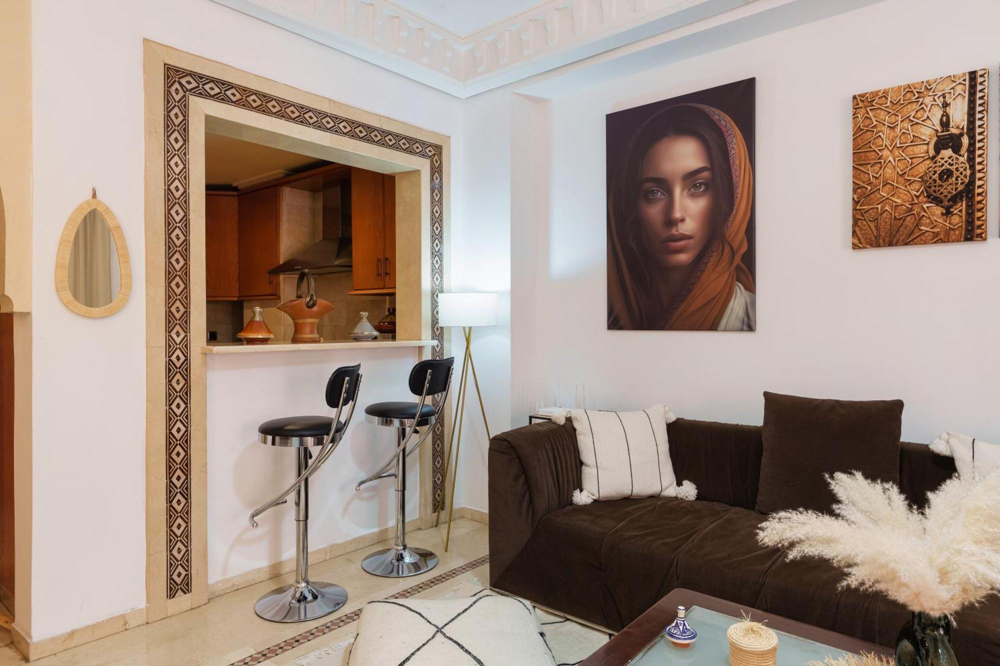 Appartement Chic Gueliz Plaza Avec Vue Marrakesch Exterior foto